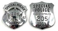 (2) Vtg. Special Police Indianapolis Badges