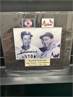 Ted Williams Stan Musial Signed Photo w/COA