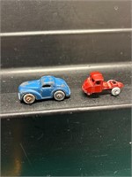 Two Vintage Slush Mold Toy Car & Truck-Very Early