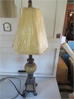 Gold & Brown Lamp 28" Tall