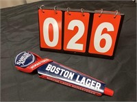 Boston Lager beer tap handle