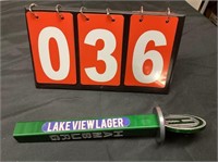 Lakeview lager beer tap handle