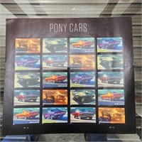 1 Sheet of US Postage Muscle Pony Cars