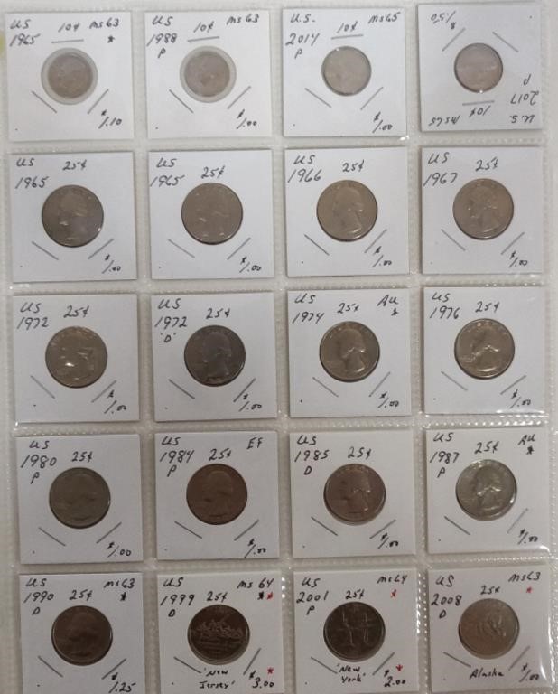 20 Mixed US Coins