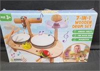 7-IN-1 Wooden Drum Set