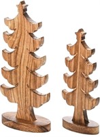 yarlung Set of 2 Wooden Christmas Trees, Standing