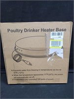 Poultry drinker heater base