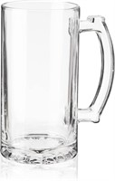 2CT Large Pint Glasses with Handles, 25oz.