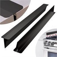 Kitchen Stove Counter Gap Cover-Pack of 2,Black