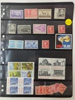 US Mint Never Hinged Stamps