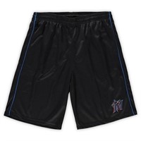 Men's Black Miami Marlins Mesh Shorts-3XL