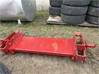 Red international loader quick hitch attachment