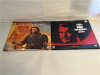 2 LASER DISCS BRAVE HEART AND RED OCTOBER