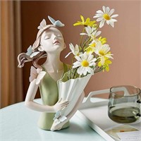 Girl Figurines Flower Vase
