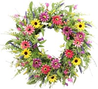 Spring Wreath, 16". Artificial Floral Wreath