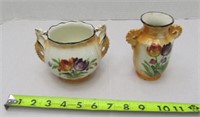 2 Lusterware Small Vases From Slovakia