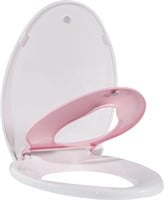Elongated Toilet Seat with Toddler Seat Built in