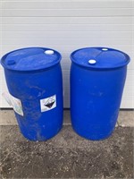 2 blue barrels