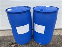 2 blue barrels