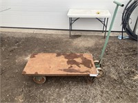 Metal cart with handle