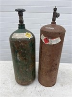 Acetylene & oxygen tanks
