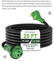 RVGUARD 30 Amp 25 Foot RV Power Extension Cord