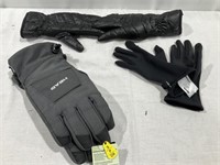 Women’s gloves, driving, ski, some damage one
