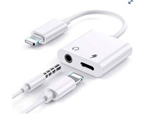 15$-Electrox Lightning to 3.5mm Dual Ports Dongle