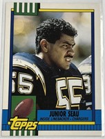 Rookie Card 1990 Topps Traded HOF Junior Seau
