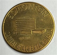 Vintage Edmonton Capital of Alberta Canada Coin