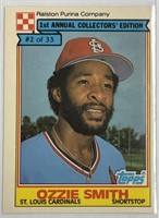 1984 Purina HOF Ozzie Smith Card