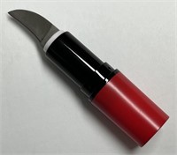 Lipstick Hidden Knife Red 2.75" Concealed 1” Blade