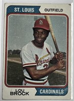 1974 Topps HOF Lou Brock Card