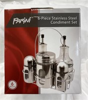 New Stainless Steel Condiment Set 6PC