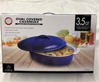 Oval 3.5QT Covered Casserole