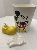 Mickey Mouse Bathroom Set, Includes 10" Trash