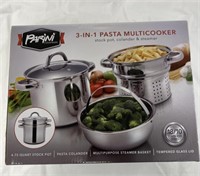 Parini 3-in-1 Pasta Multicooker, w/Stock Pot,