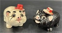 Vintage Japan Piggy S&P Shakers