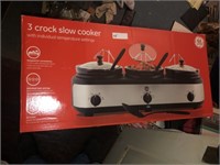 GE 3 Crock Slow Cooker (New in Box)