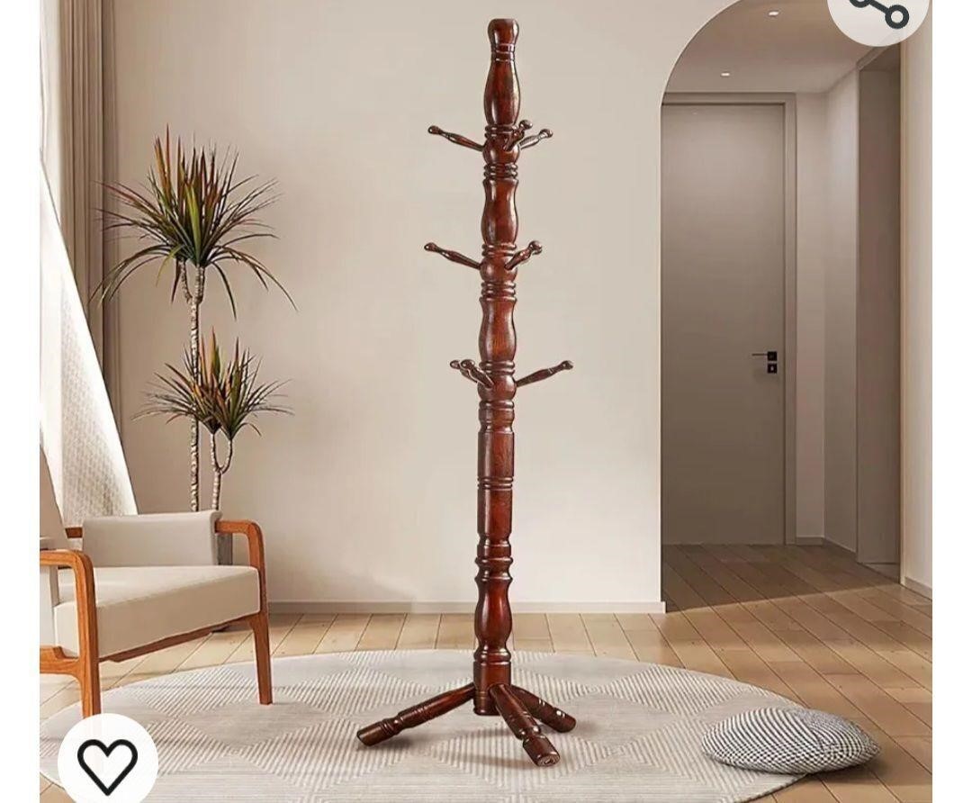 Coat Rack Natural Willow Wood