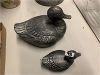 DUCK TRINKET BOX AND LITTLE DUCK