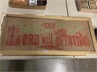 VINTAGE THE LORD WILL PROVIDE WALL HANGING