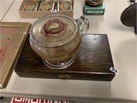 KEEN KUTTER BOX AND GLASS PITCHER