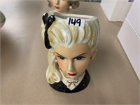 VINTAGE LADY HEAD VASE