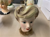 VINTAGE LADY HEAD VASE