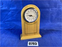 Wood Table Clock, 8.5"T