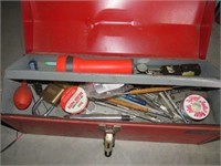 Red Tool box with tools