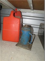 Plastic Gas Can & Vintage Blue Jack