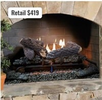 allen+roth 24"Dual-Burner Vent-free Gas Fireplace