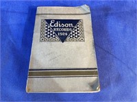 Edison Records 1924 Book, List Record Titles,